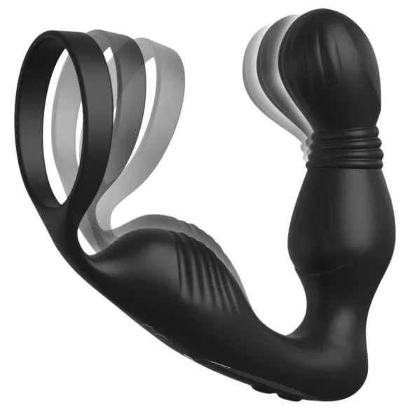 Pipedream Anal Fantasy Elite - anální vibrátor na prostatu s erekčním kroužkem (černý)