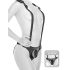 Body Dock - připínací spodní prádlo s ramínky (černé)