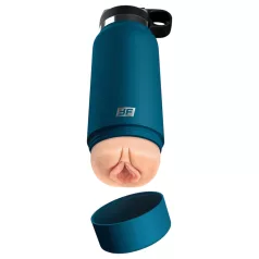   Fuck Flask Private Pleaser - umělá vagína v lahvi - modrá/naturální