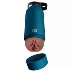   Fuck Flask Private Pleaser - umělá vagína v lahvi - modro-hnědá
