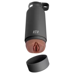   Fuck Flask Tajemné Potěšení - umělá vagína v láhvi (černá-hnědá)