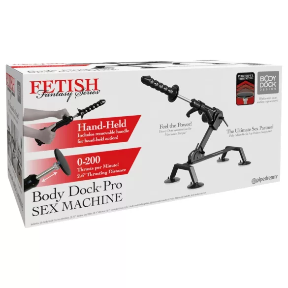 Fetish Body Dock Pro - sex stroj - černý