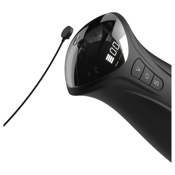 PDX Elite - masturbátor s vakuovým sáním a vibracemi - černý