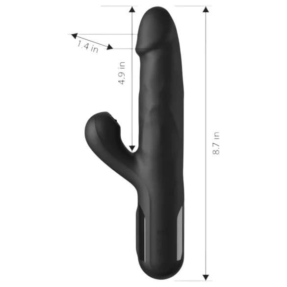 Fetish - 3motorový tlačný vibrátor (černý)