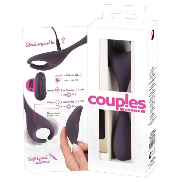 Couples Choice - vibrátor pro páry - 2 motory - dobíjecí, fialový