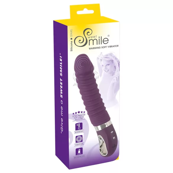 SMILE - vibrátor s ohřevem a akumulátorem - fialový