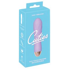  Cuties Mini - vibrátor s akumulátorem - vodotěsný, mřížkový, fialový