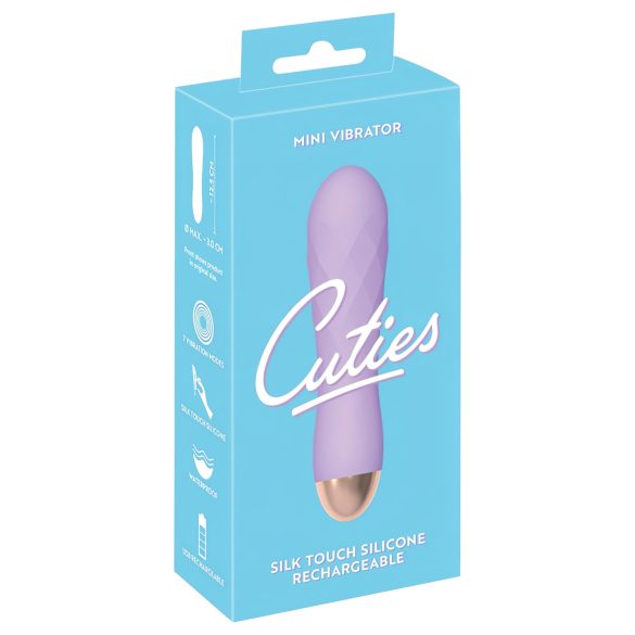 Cuties Mini - akumulátorový vodotěsný vibrátor s mřížkou (fialový)