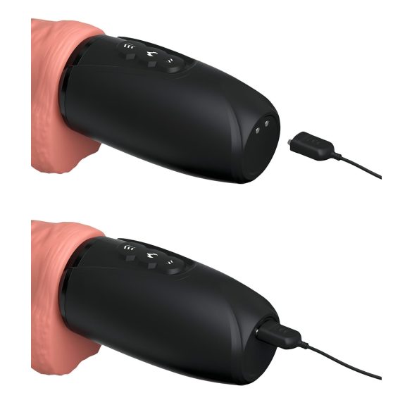 King Cock Plus 6,5 - realistický vibrační penis s varlaty - tělová