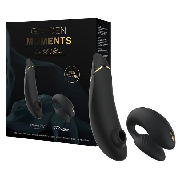 Womanizer Golden Moments 2 - Klitorální a párový vibrátor (černý)