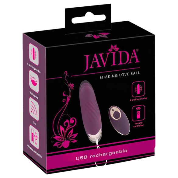 Javida Shaking Love - rádiově řízené vibrační vajíčko (fialové)