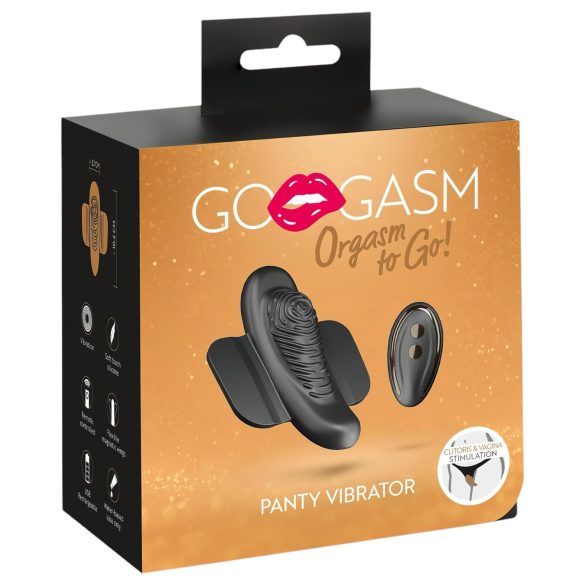 GoGasm Kalhotky - aku vibrátor na klitoris, černý
