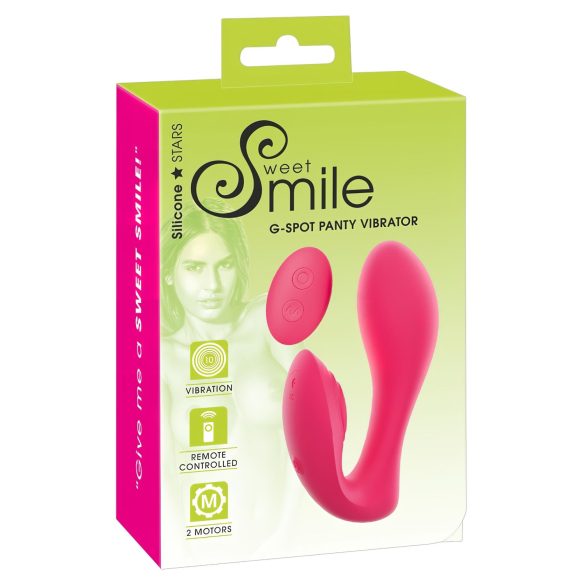 SMILE Kalhotky - akumulátorový, bezdrátový 2v1 vibrátor (růžový)