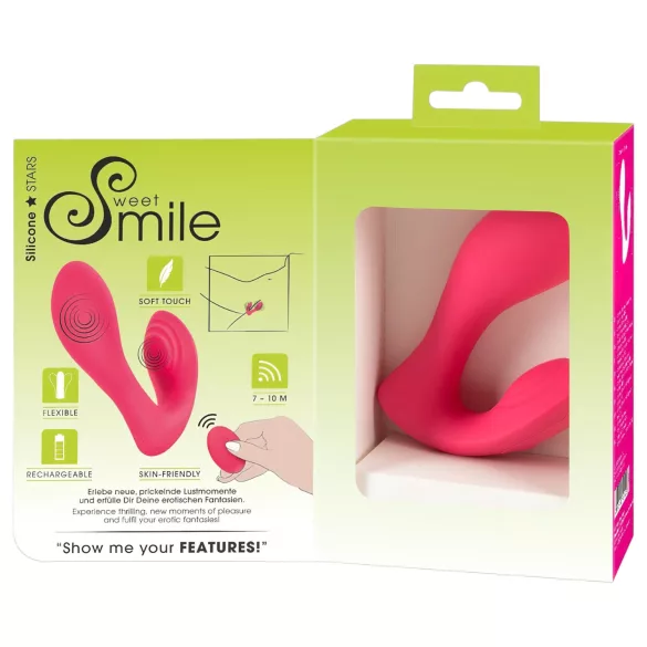 SMILE - vibrační vajíčko do kalhotek s dálkovým ovládáním - růžové