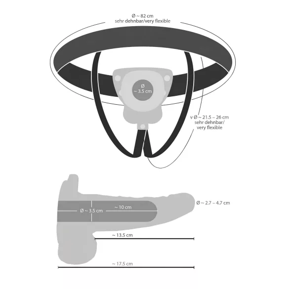 You2Toys - dutý připínací vibrátor - vibrační, tělová barva