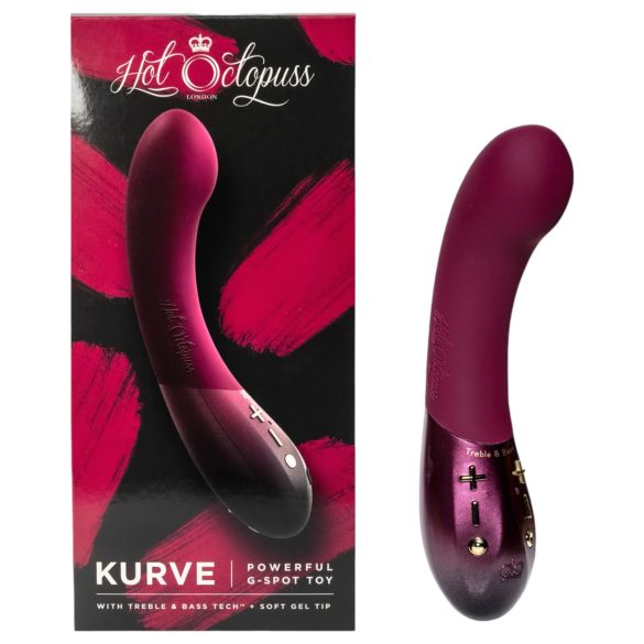 Hot Octopuss Kurve - dobíjecí, vodotěsný vibrátor na bod G (fialový)