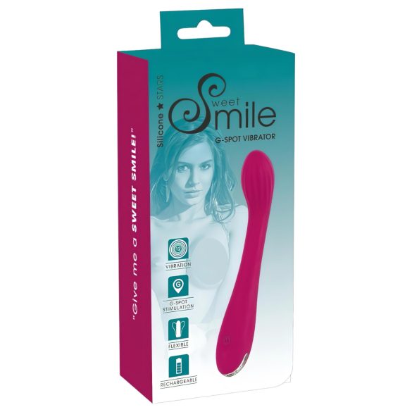 SMILE G-spot - dobíjecí, vroubkovaný vibrátor na G-bod (fialový)