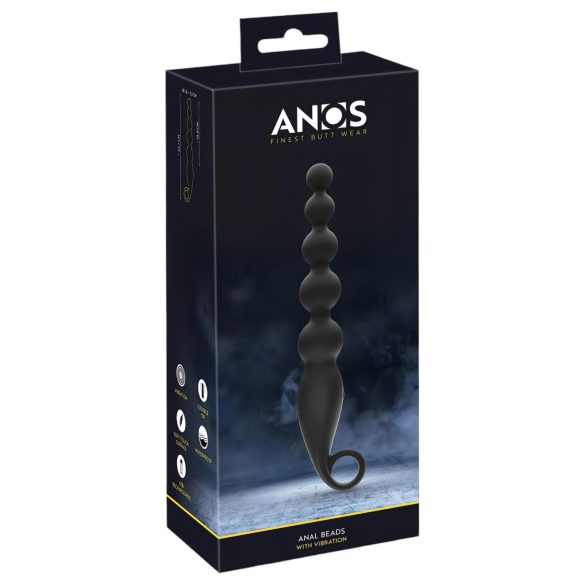ANOS anální kuličky - perlový anální vibrátor (černý)