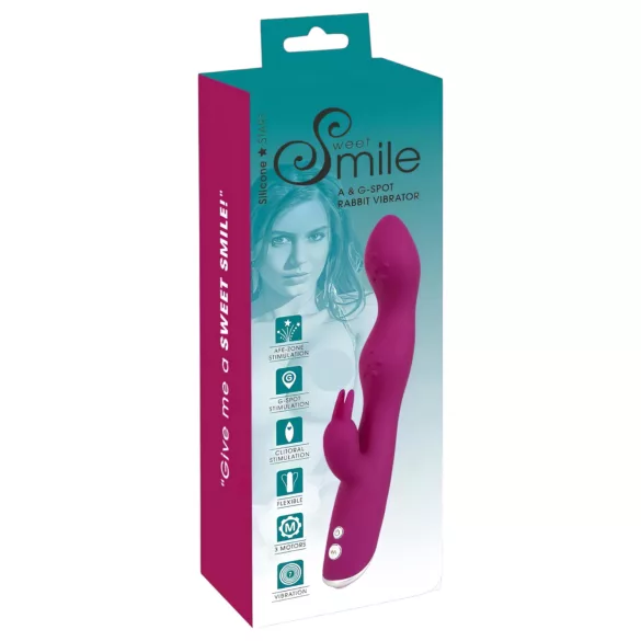 Smile - vibrátor s ohebným ramenem na klitoris a G-bod - fialový