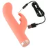 You2Toys - mini vibrátor s králíčkem - dobíjecí - broskvová barva