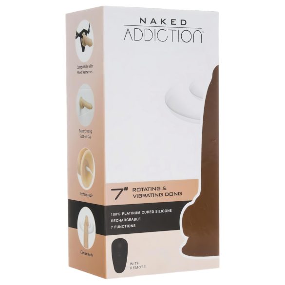 Naked Addiction Rotating 7 - rotační vibrátor (18 cm) - tělový