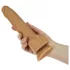 Naked Addiction - přirážecí vibrátor - tmavý - 23 cm