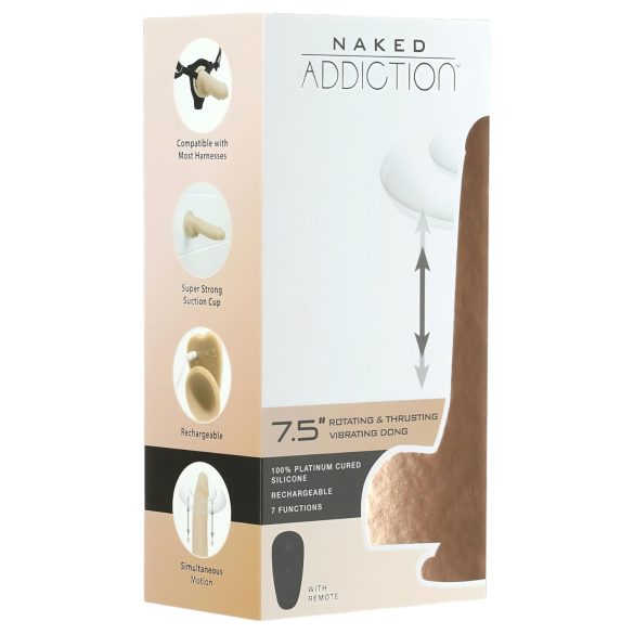 Nahá závislost Thrusting 19 cm - realistický vibrátor