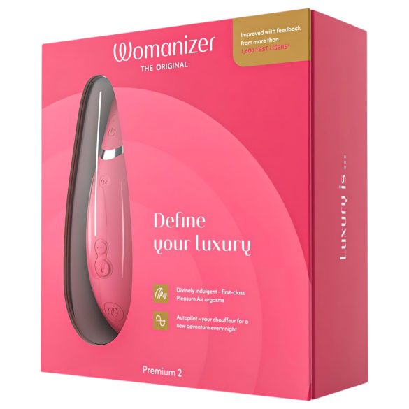 Womanizer Premium 2 - stimulátor klitorisu s tlakovými vlnami (růžový)