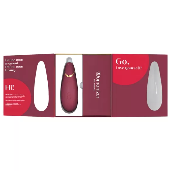 Womanizer Premium 2 - stimulátor klitorisu s vlnami vzduchu - červený
