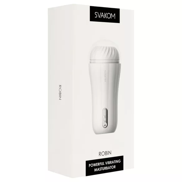 Svakom Robin - akumulátorový masturbátor (bílý)