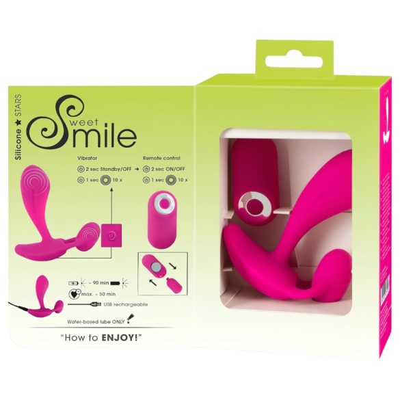 SMILE RC - nabíjecí, rádiem řízený G-bod vibrátor (růžový)