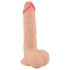 Nature Skin - dildo s kůží - 19cm (přírodní)