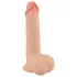 Nature Skin - realistické dildo s kůží - 19 cm - tělová barva