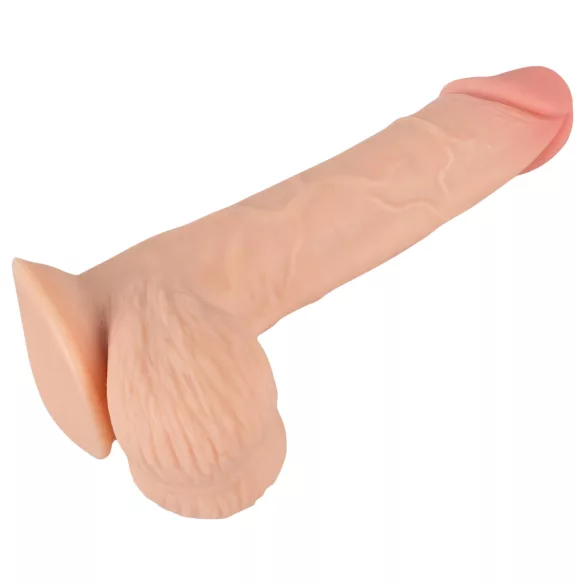 Nature Skin - realistické dildo s kůží - 19 cm - tělová barva