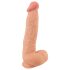 Přírodní kůže - dildo s kůží - 25cm (přírodní)