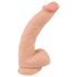 Přírodní kůže - dildo s kůží - 25cm (přírodní)