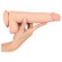 Přírodní kůže - dildo s kůží - 25cm (přírodní)