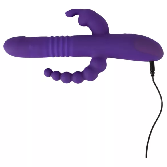 SMILE Triple - vibrátor s třemi rameny - rotační, pohyblivý - fialový