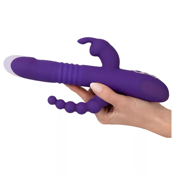 SMILE Triple - vibrátor s třemi rameny - rotační, pohyblivý - fialový