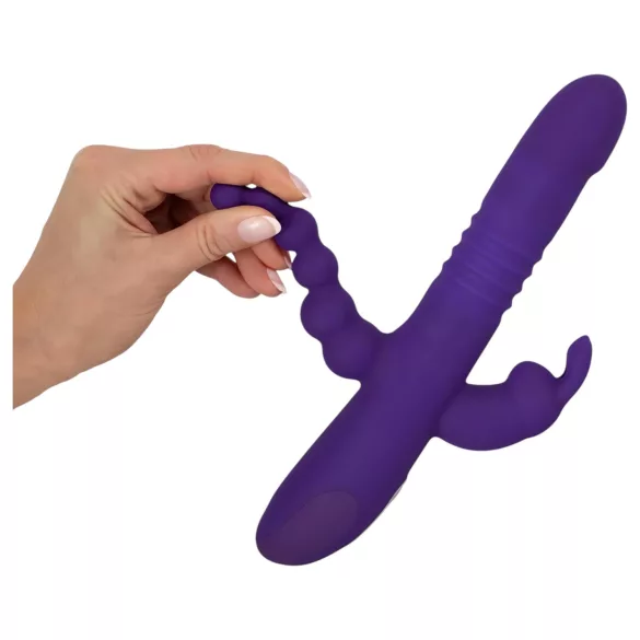 SMILE Triple - vibrátor s třemi rameny - rotační, pohyblivý - fialový