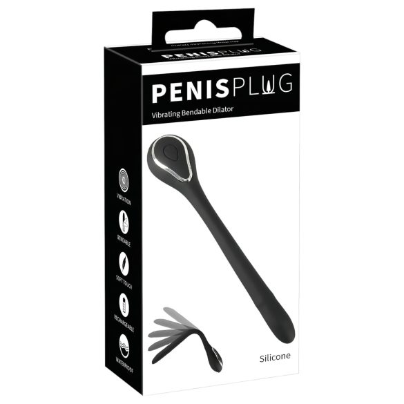 Černý uretrální vibrátor 1,1 cm - stimulace mužů na maximum!