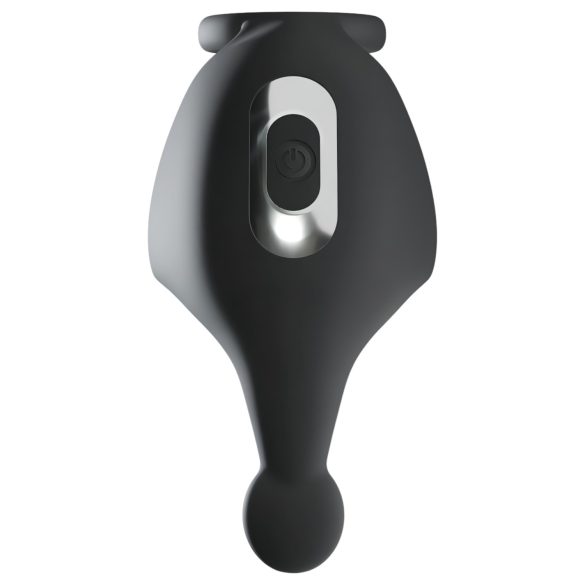 Rebel - dobíjecí penisový kroužek a vibrátor na varlata (černá)