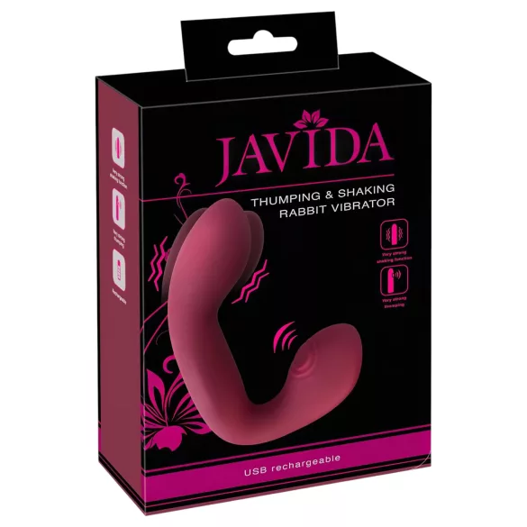 Javida Thumping - pulzující G-bod a klitoris vibrátor (červený)