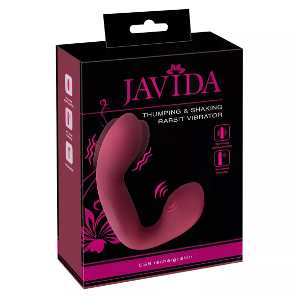 Javida Thumping - pulzující G-bod a klitoris vibrátor (červený)