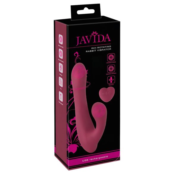 Javida - rotační vibrátor s klitorálním ramenem (červený)