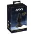 ANOS - měkký anální kolík s drážkami - 5 cm (černý)