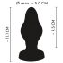 ANOS - měkký anální kolík s drážkami - 5 cm (černý)