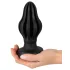 ANOS - vroubkovaný měkký anální kolík - 7 cm (černý)