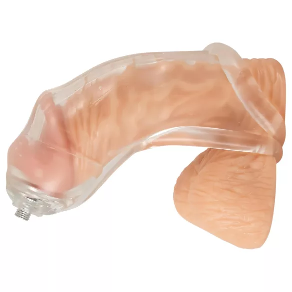 You2Toys Piss Play Sleeve - návlek na penis s vývodovou trubičkou (průhledný)