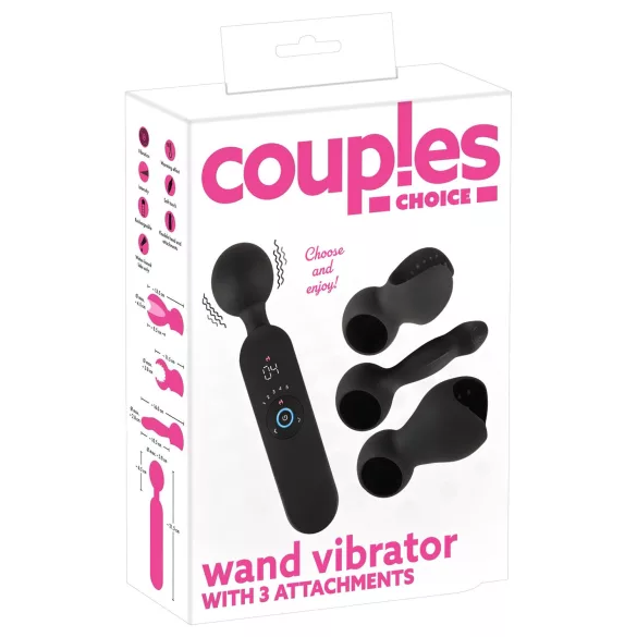 Couples Choice - vibrační masážní přístroj s ohřevem - akumulátorový - černý
